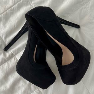 Qupid Black Platform Stiletto Heels